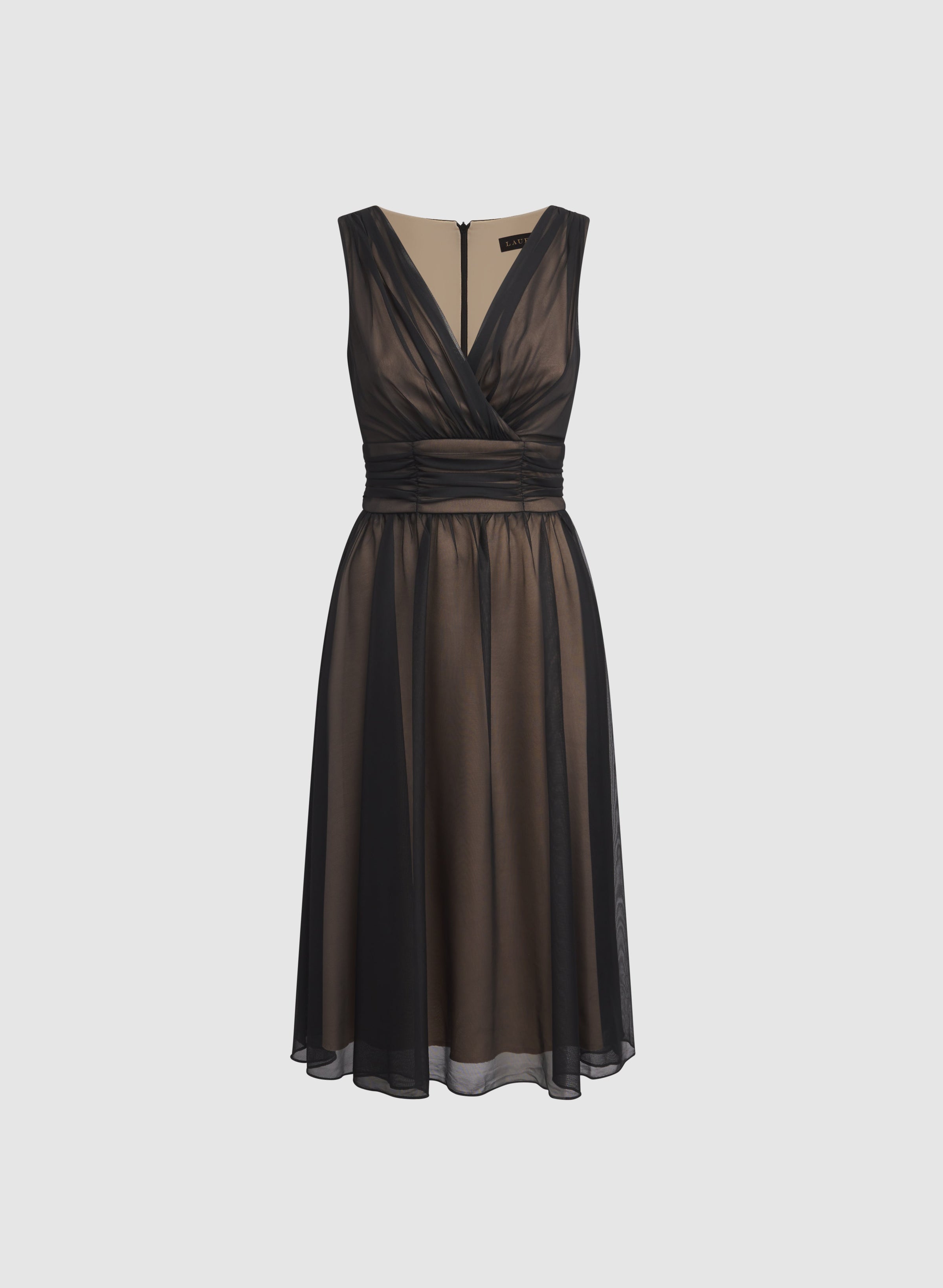 Mesh Fit and Flare Dress
