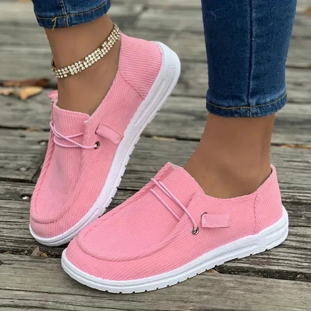 Margaret - Ribbed Slip-On Flats