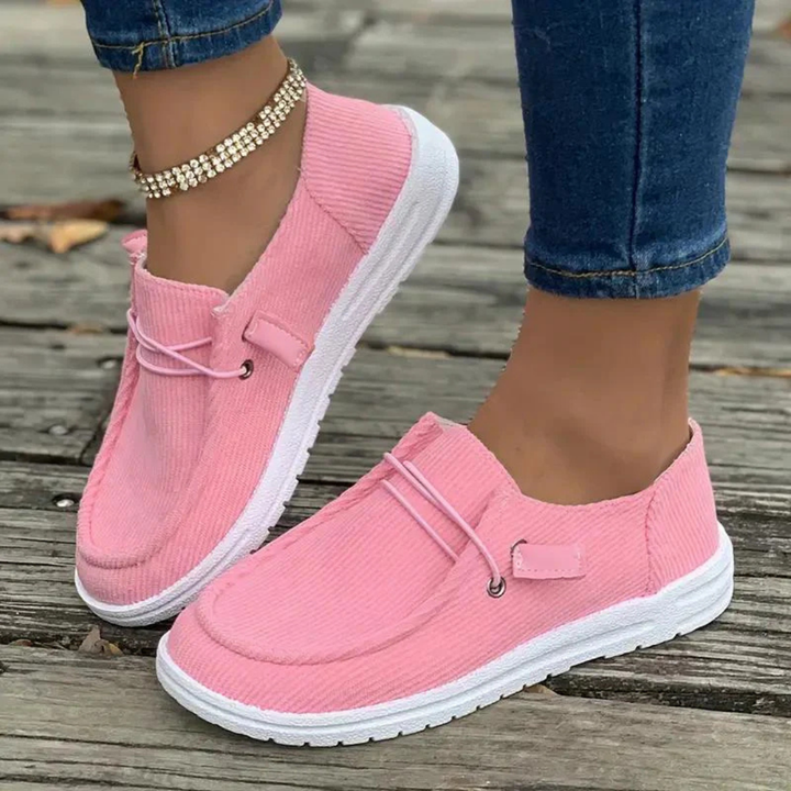 Margaret - Ribbed Slip-On Flats