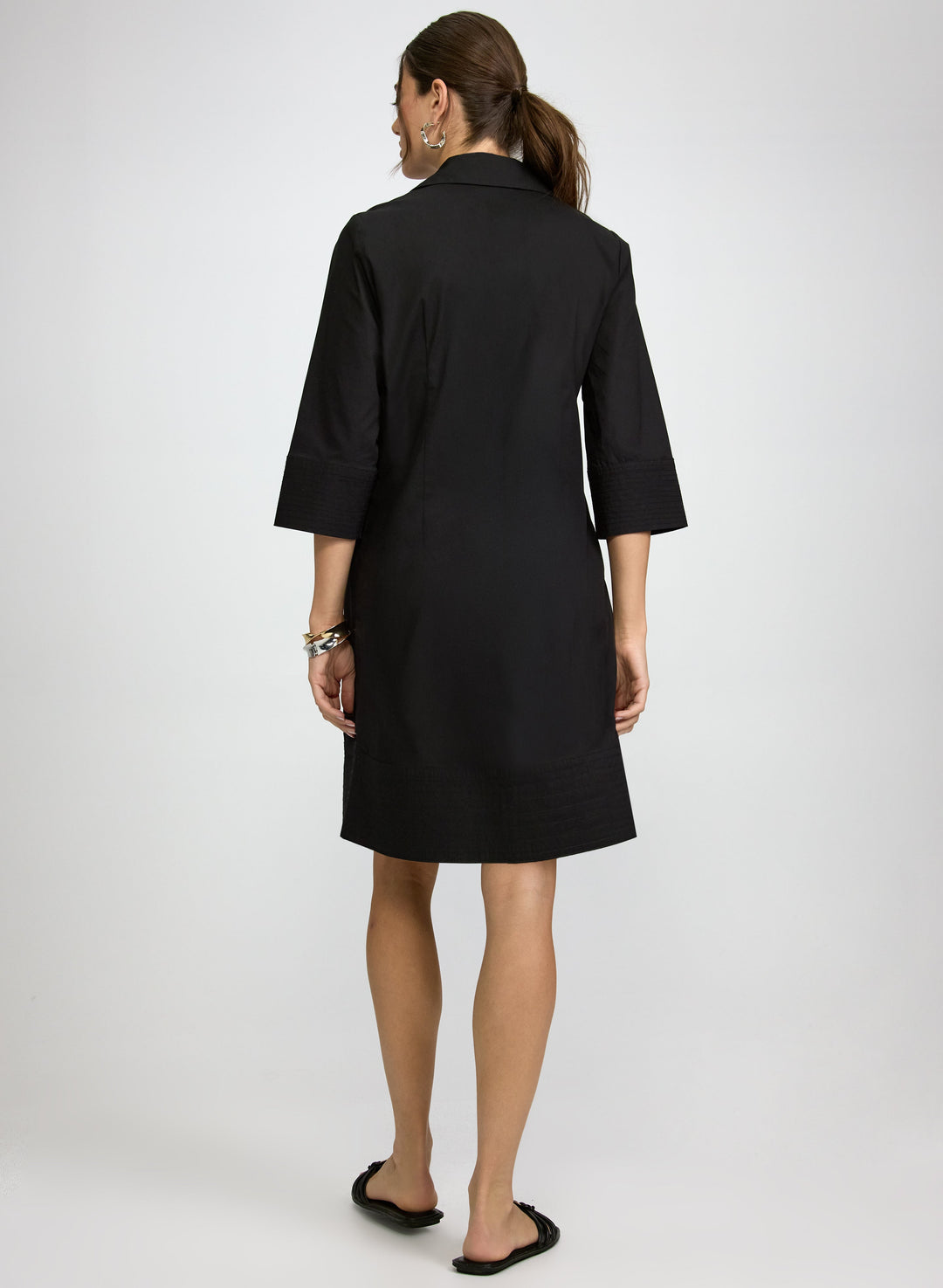 Buttoned Cotton-Blend Dress