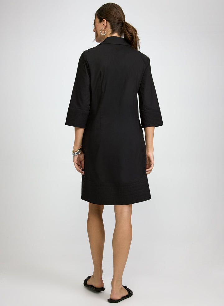 Buttoned Cotton-Blend Dress