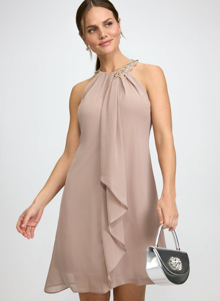 Beaded Halter Neck Dress