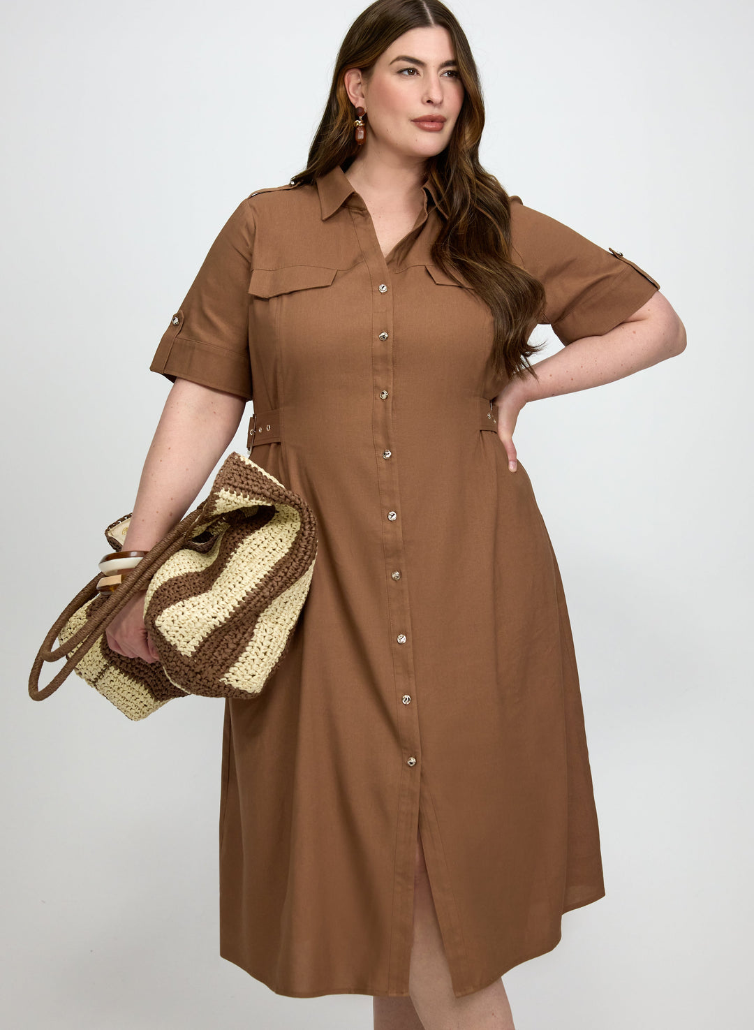 Button-Down Midi Dress