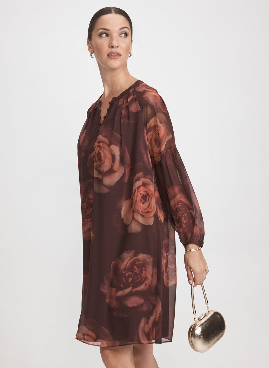 Rose Print Dress