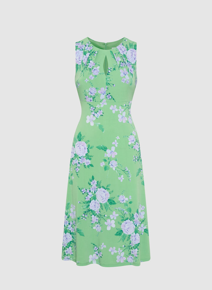 Floral Keyhole Dress