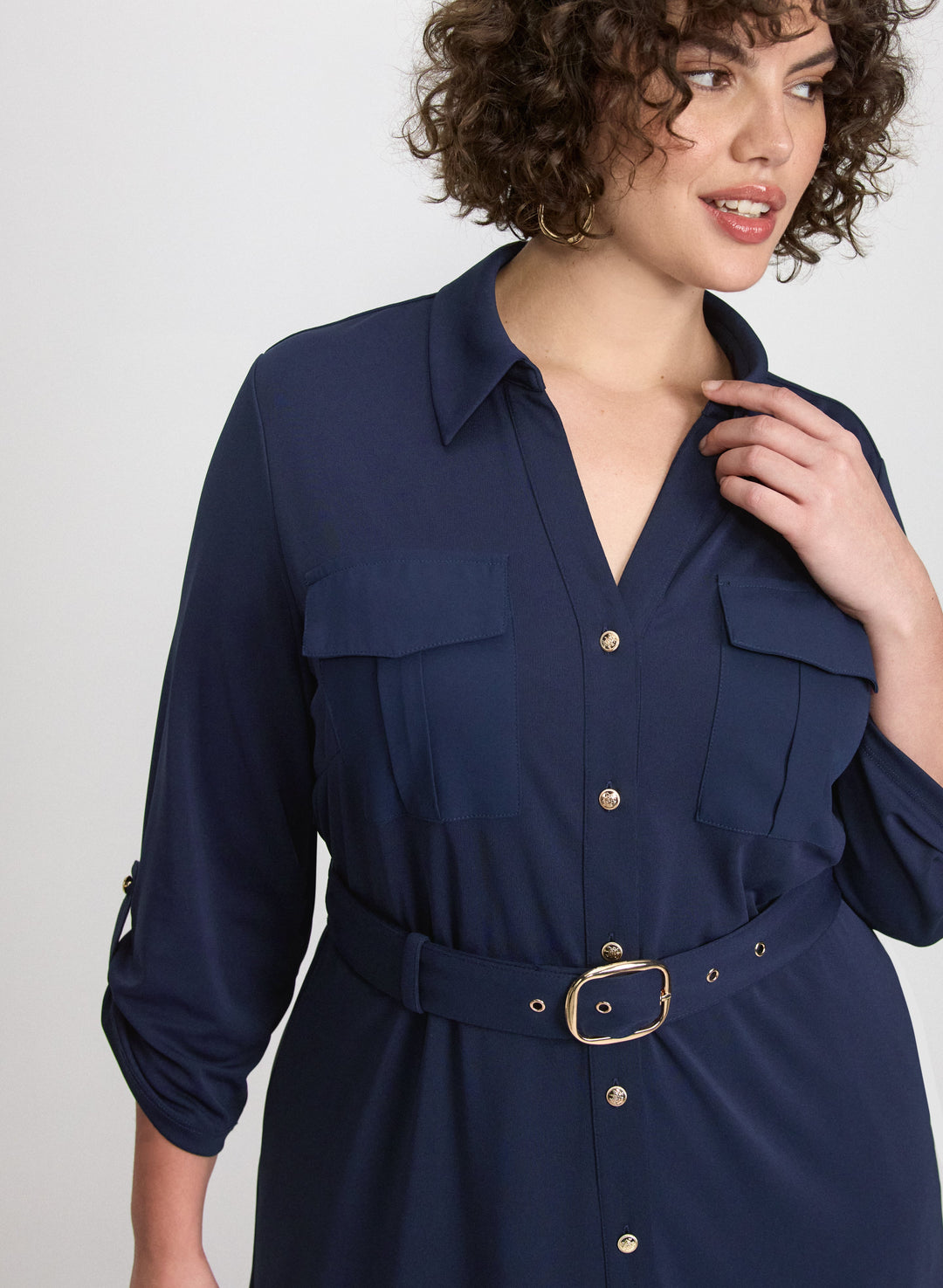 Belted Shirt Dress
