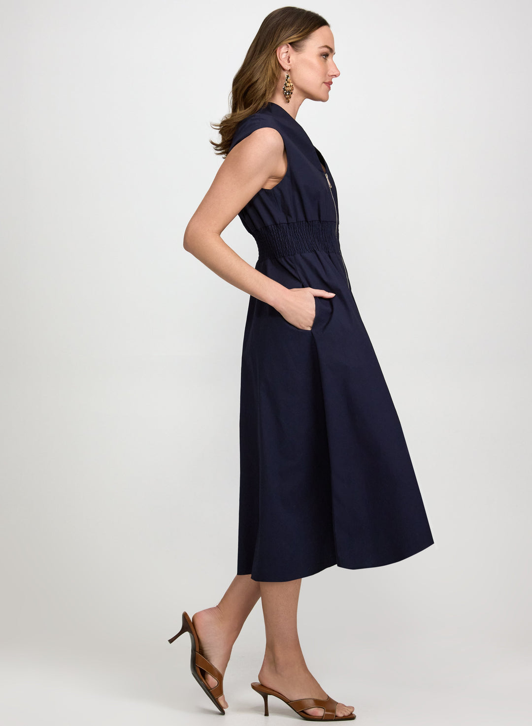 Zip Fit & Flare Dress