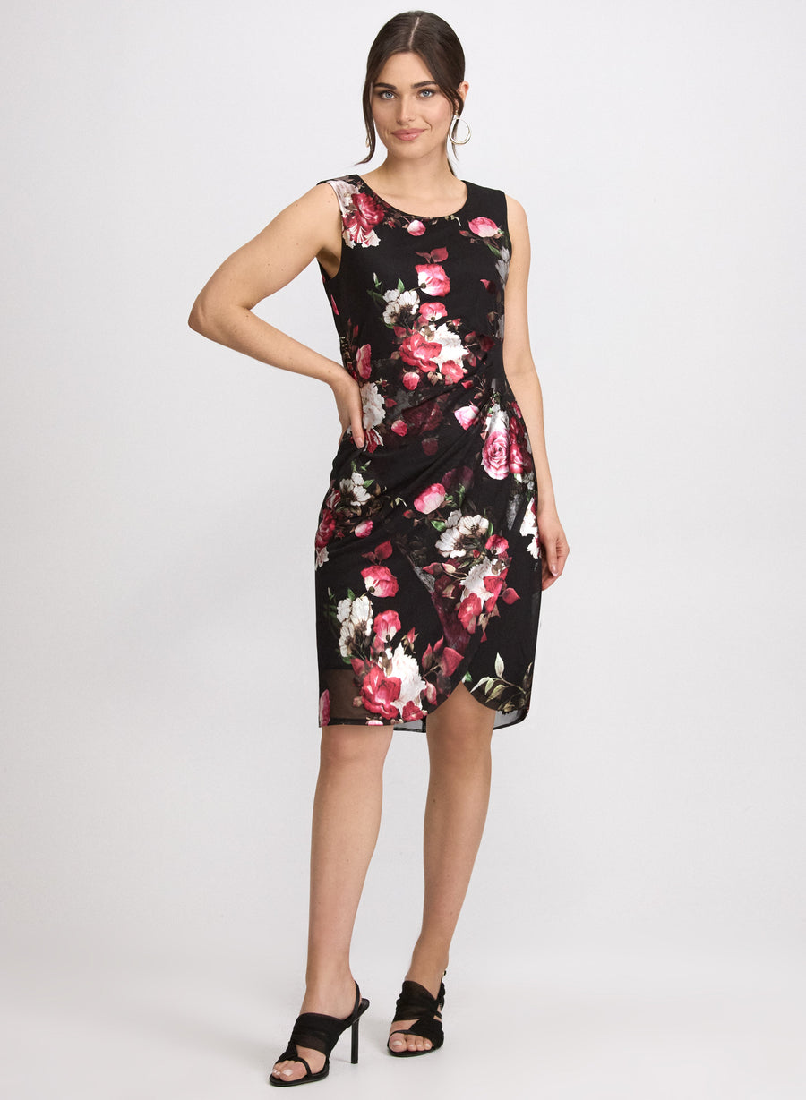 Floral Draped Dress