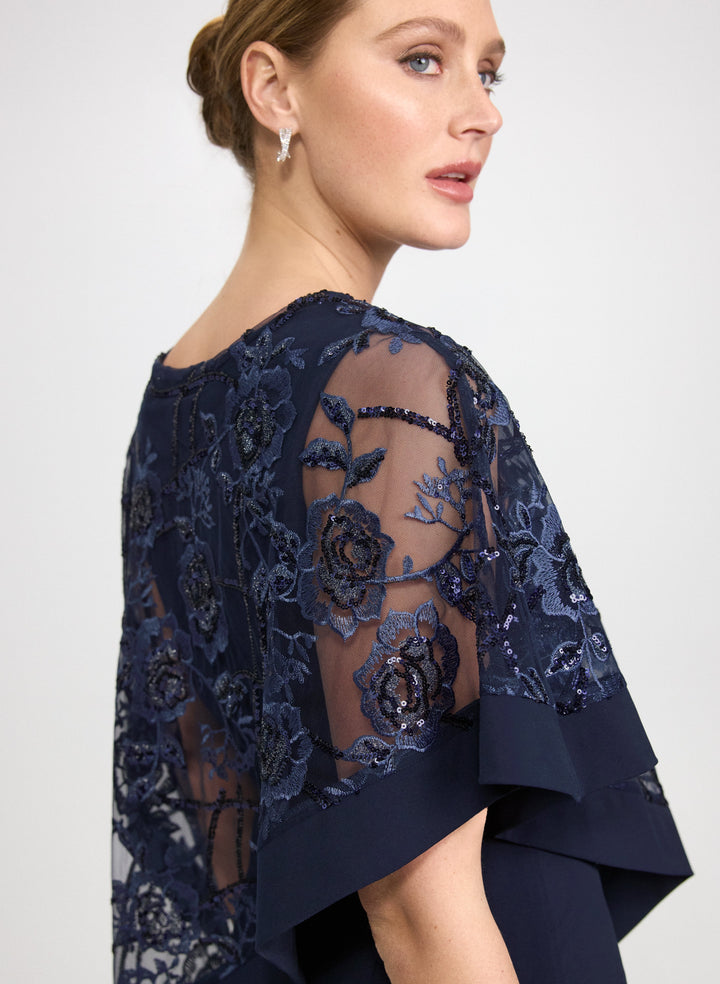 Floral Capelet Dress