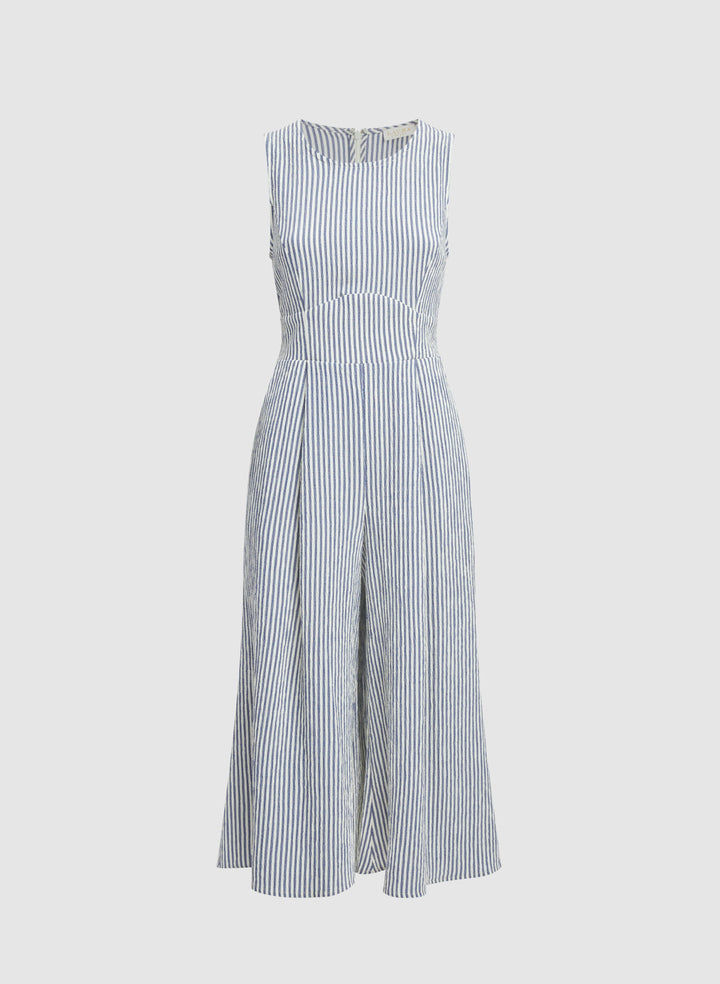 Striped Wide-Leg Jumpsuit