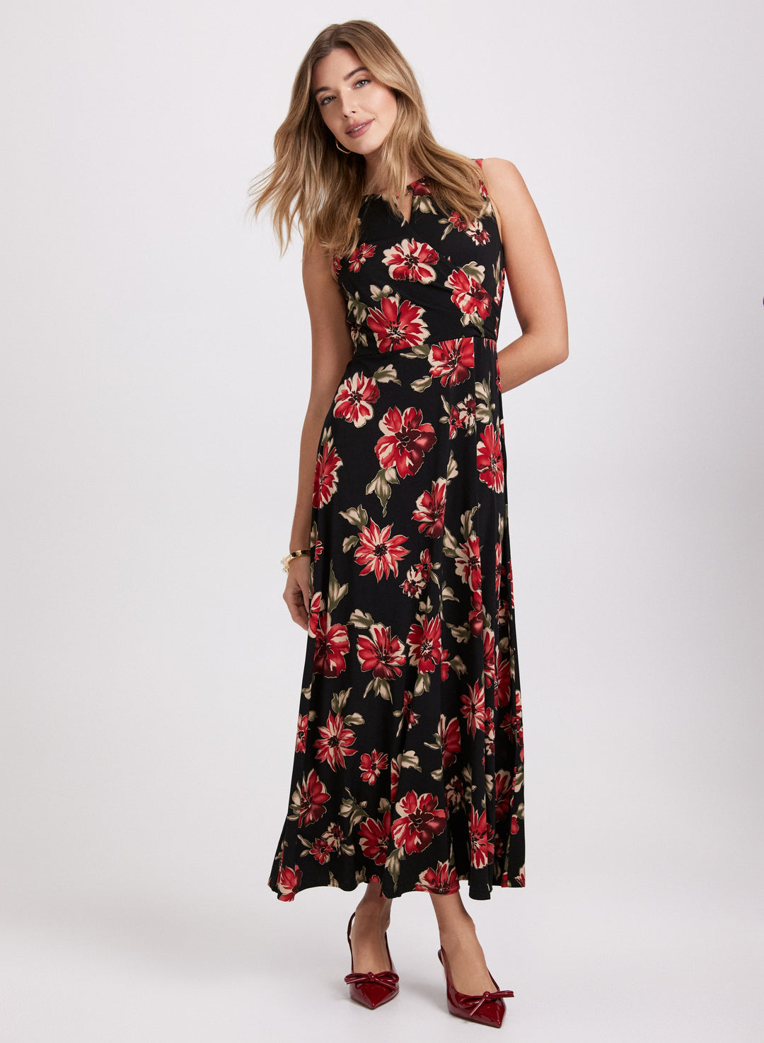 Foiled Floral Dress