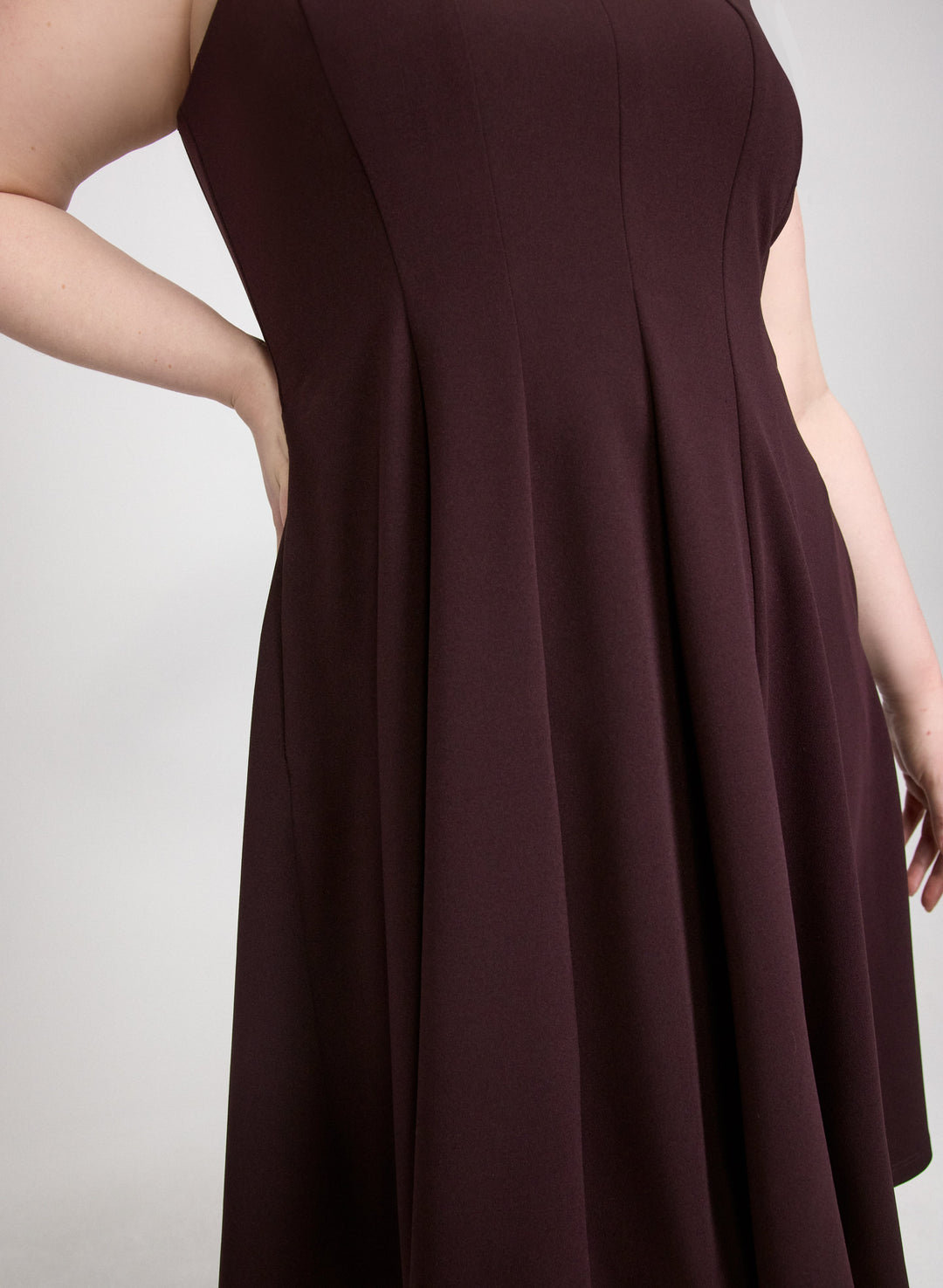Crepe Fit and Flare Dress