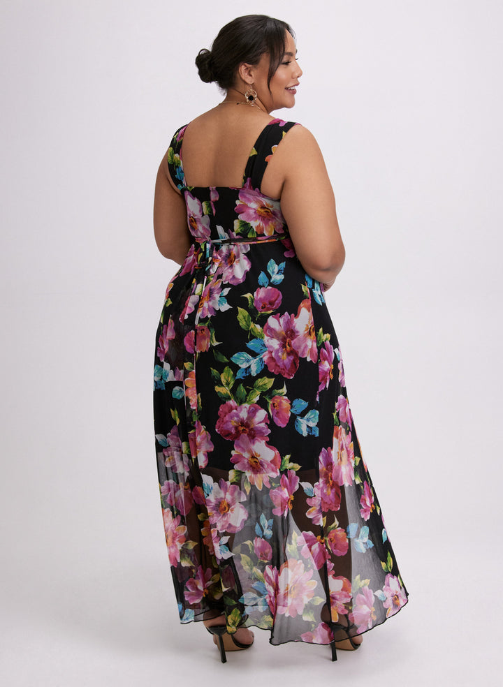 Chiffon Floral Maxi Dress