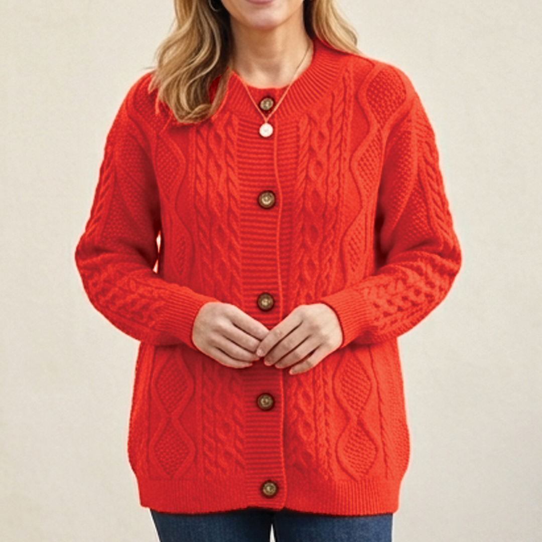 Audrey - Oversized Cable Knit Cardigan