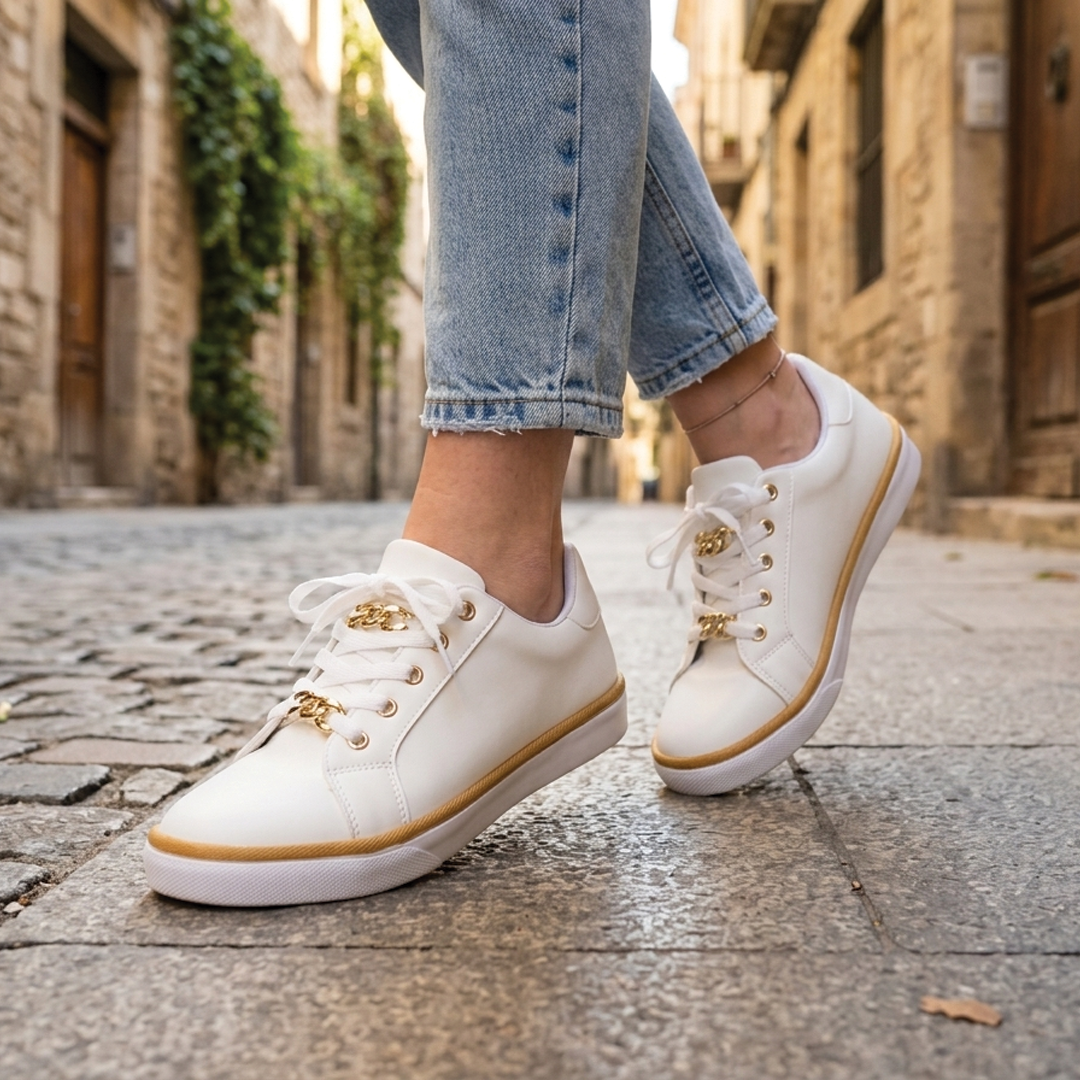 Michelle - Platform Chain Sneakers