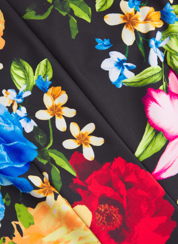 Floral Placement Print Dress