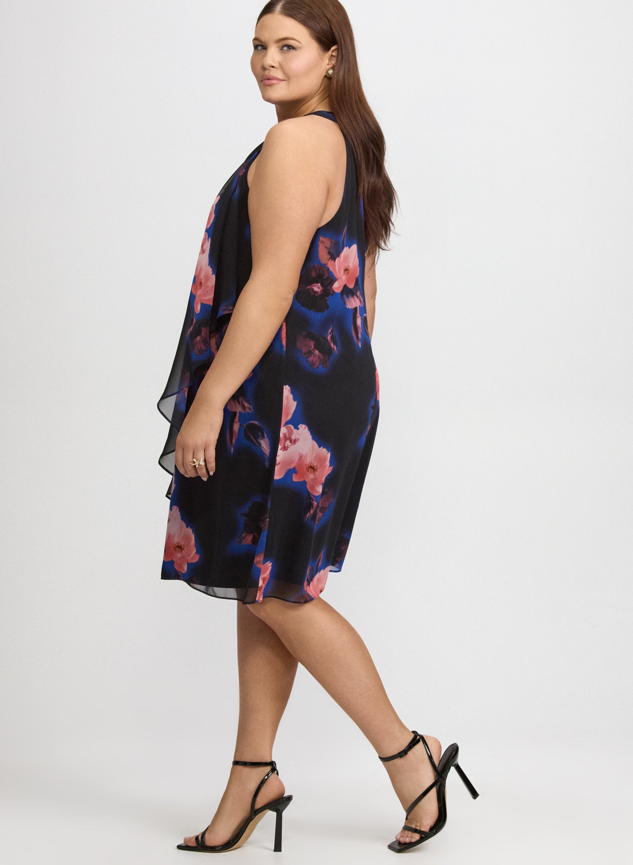 Chiffon Halter Neck Dress
