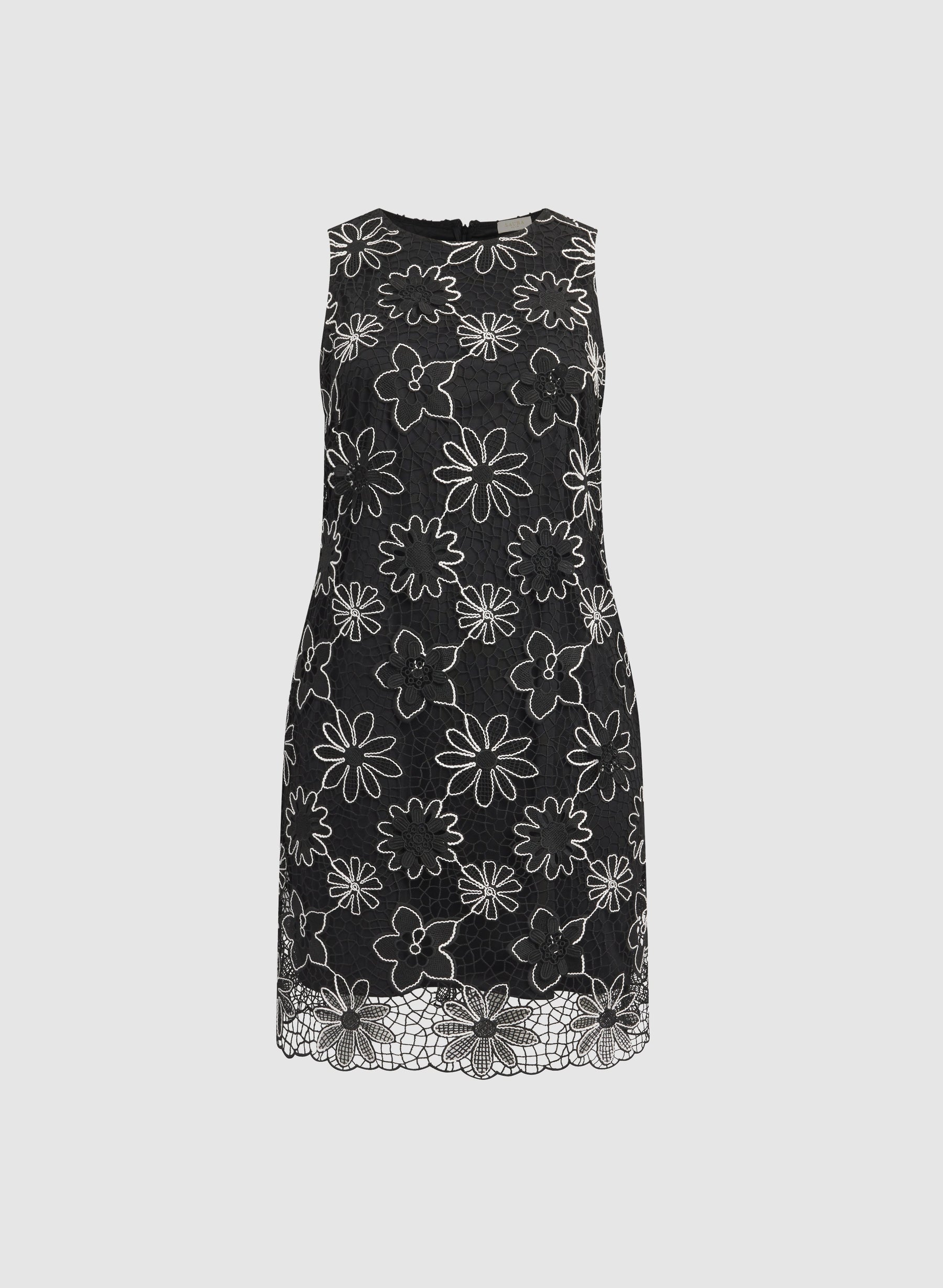 Floral Embroidered Crochet Dress