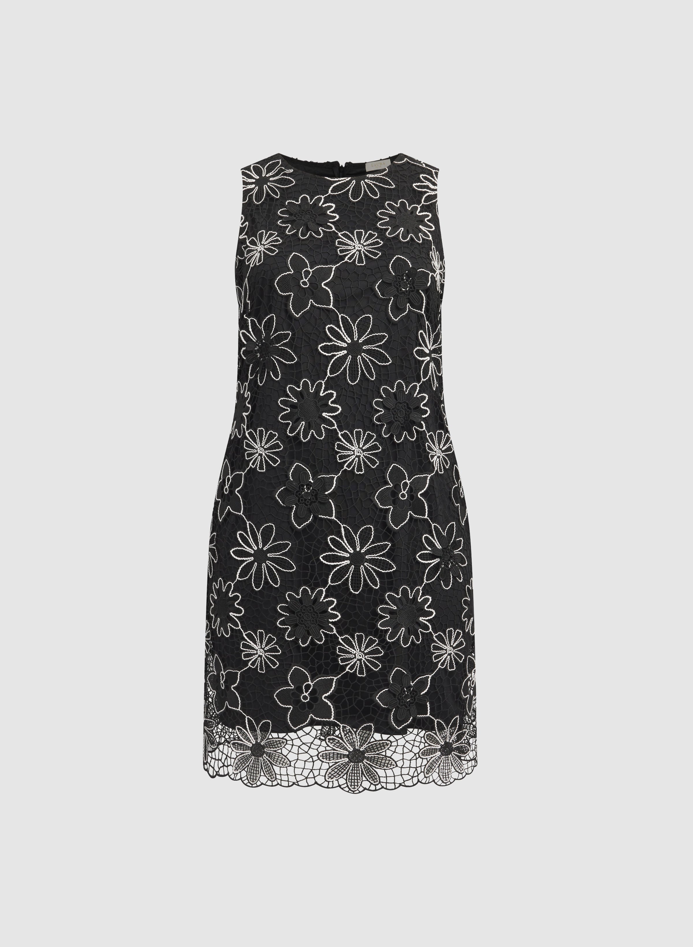Floral Embroidered Crochet Dress