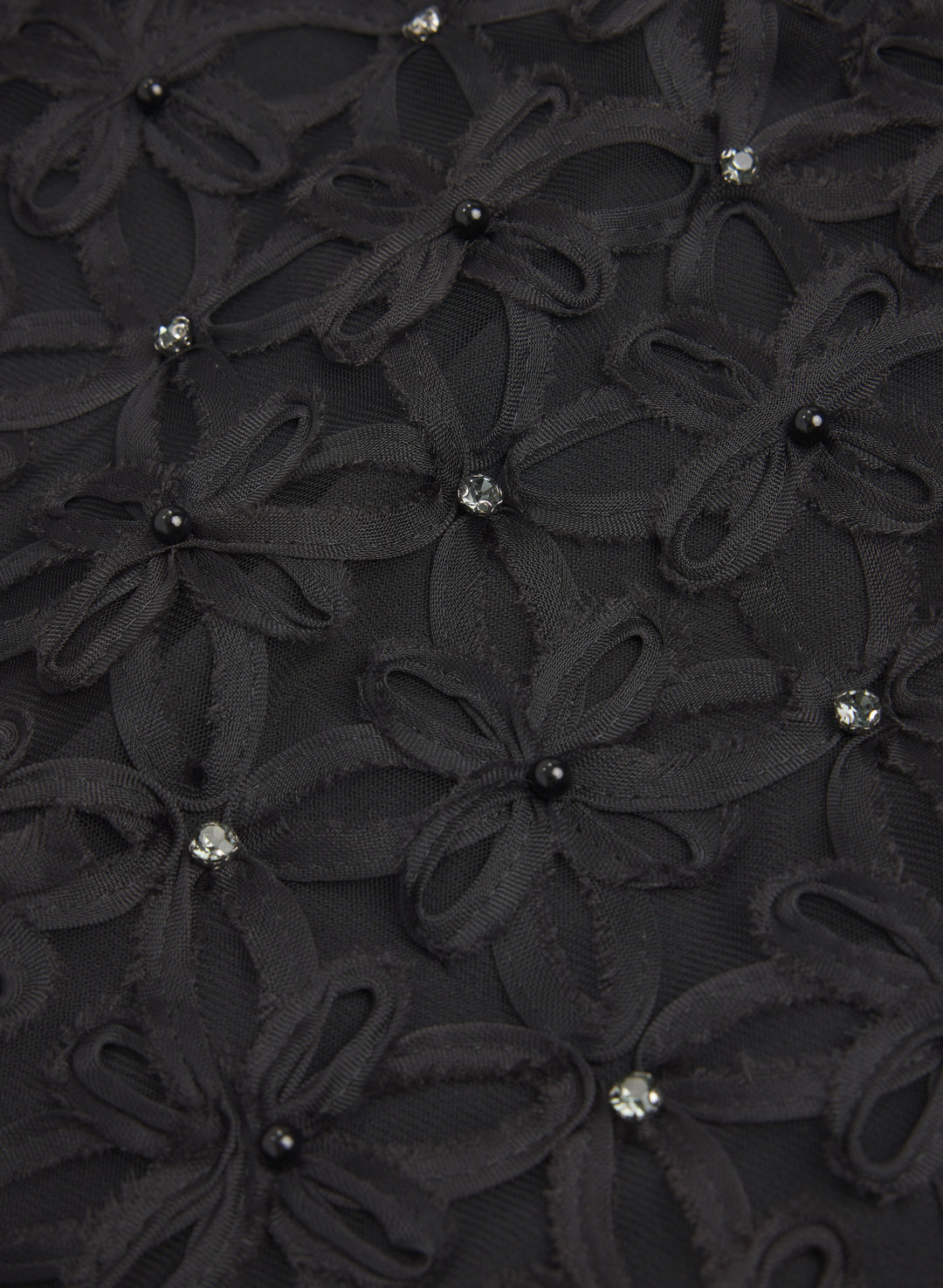 Floral Pattern & Rhinestone Dress