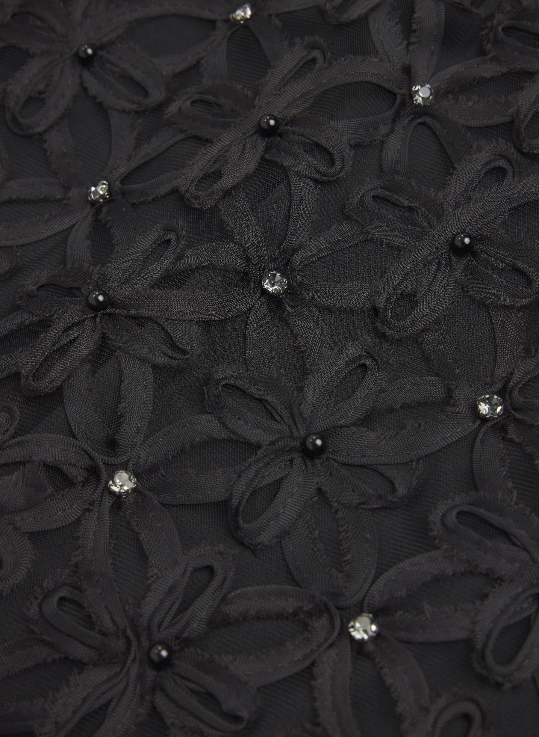 Floral Pattern & Rhinestone Dress