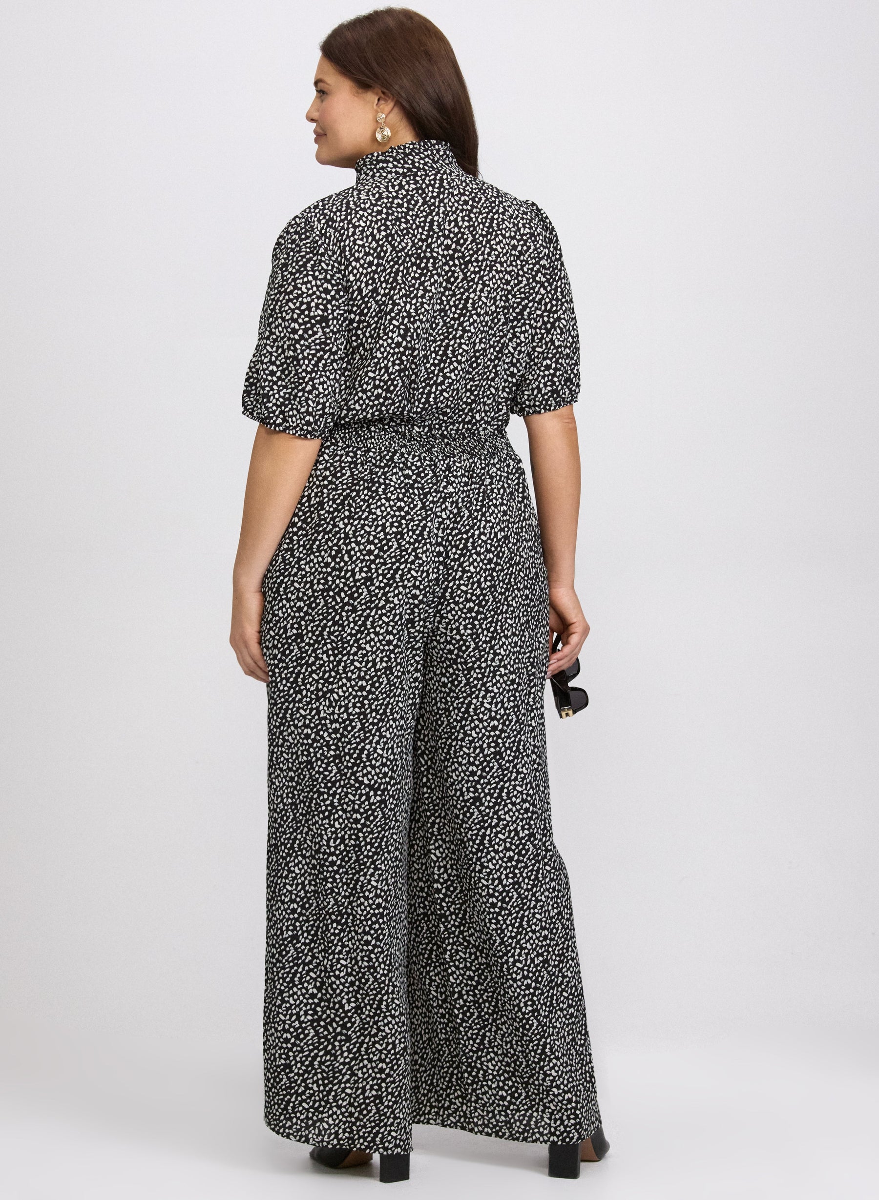 Speckled Print Jumpsuit