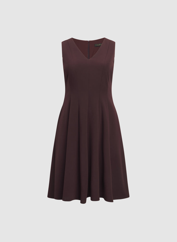 Crepe Fit and Flare Dress