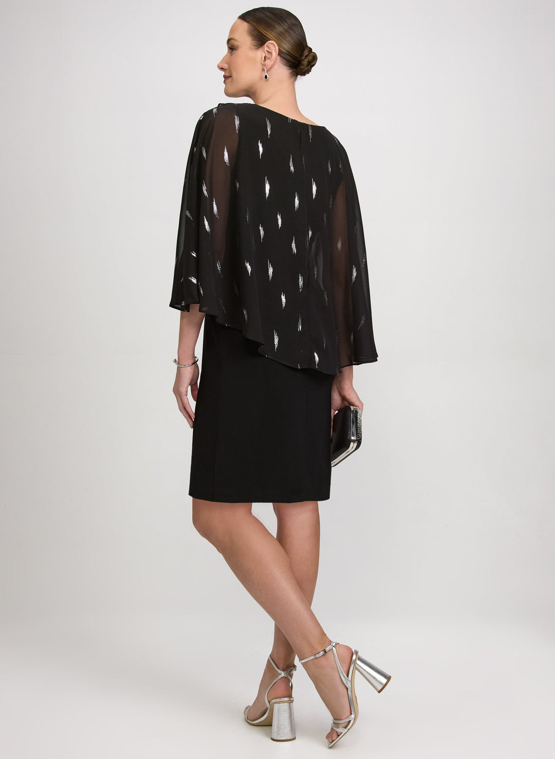 Chiffon Overlay Sheath Dress