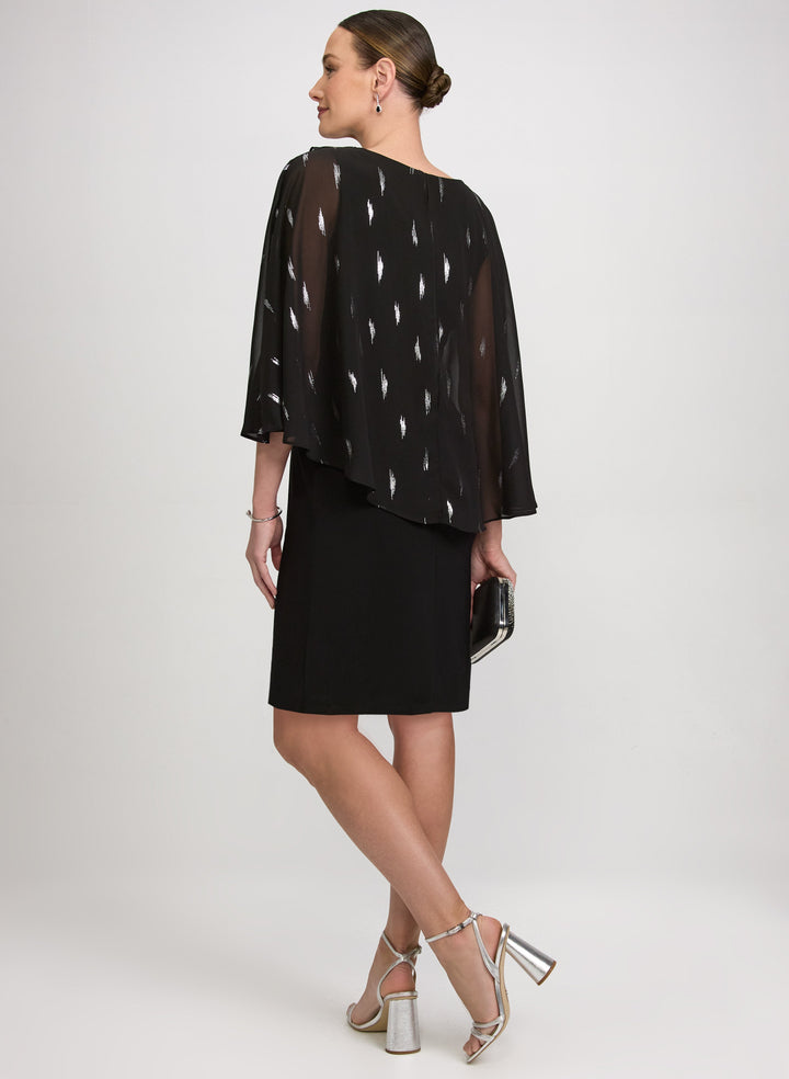 Chiffon Overlay Sheath Dress