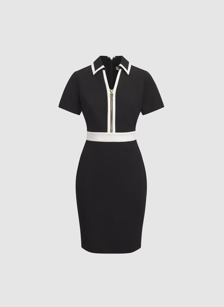 Fitted Contrast Dress