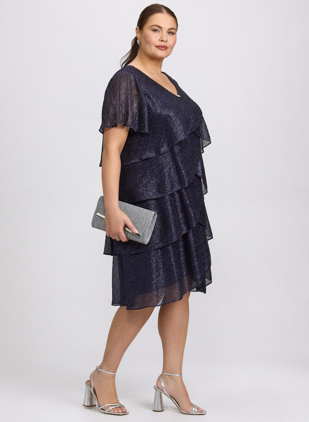 Layered Metallic Dress