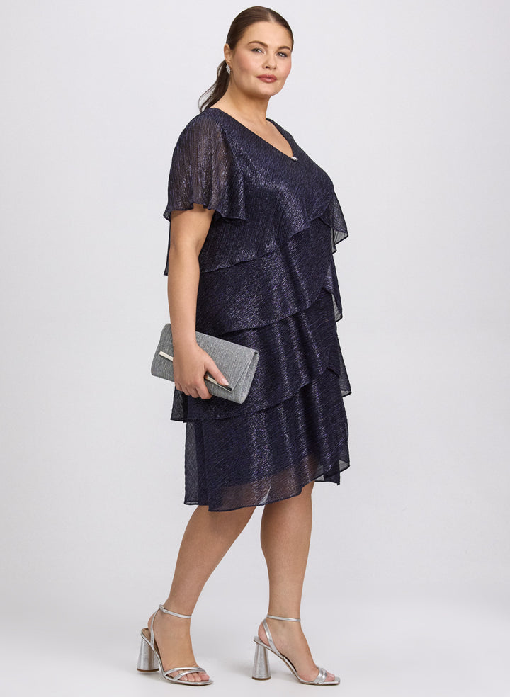 Layered Metallic Dress
