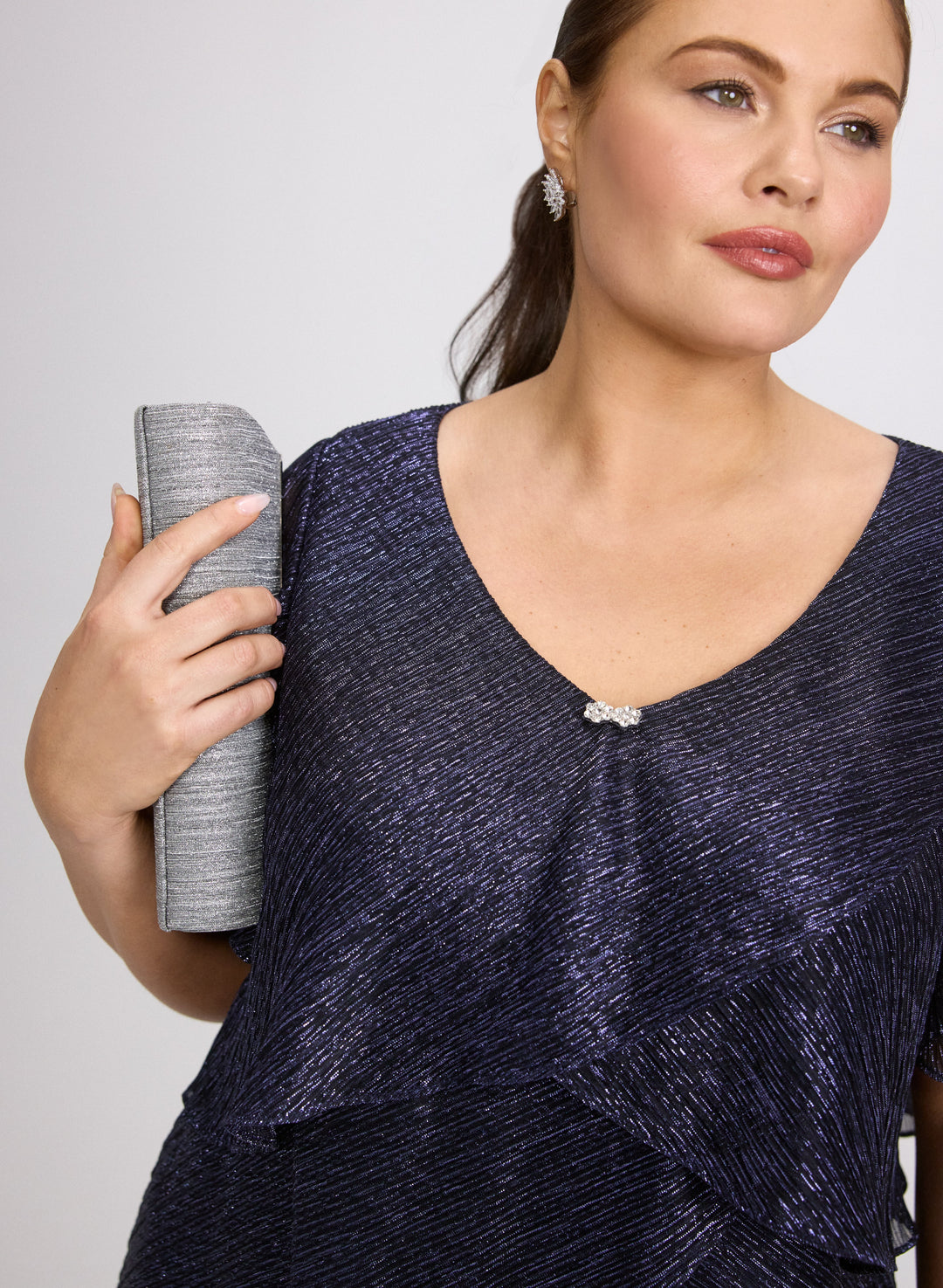 Layered Metallic Dress