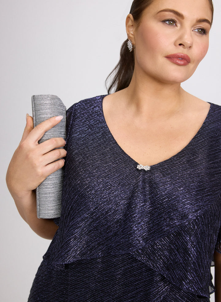 Layered Metallic Dress