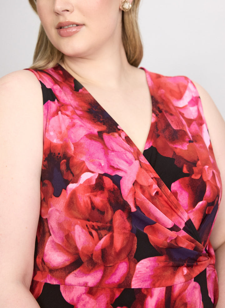 Floral Twist-Detail Dress