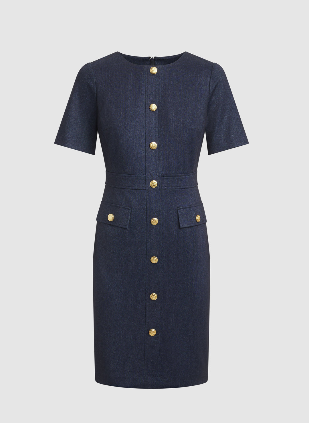 Fitted Denim-Style Dress