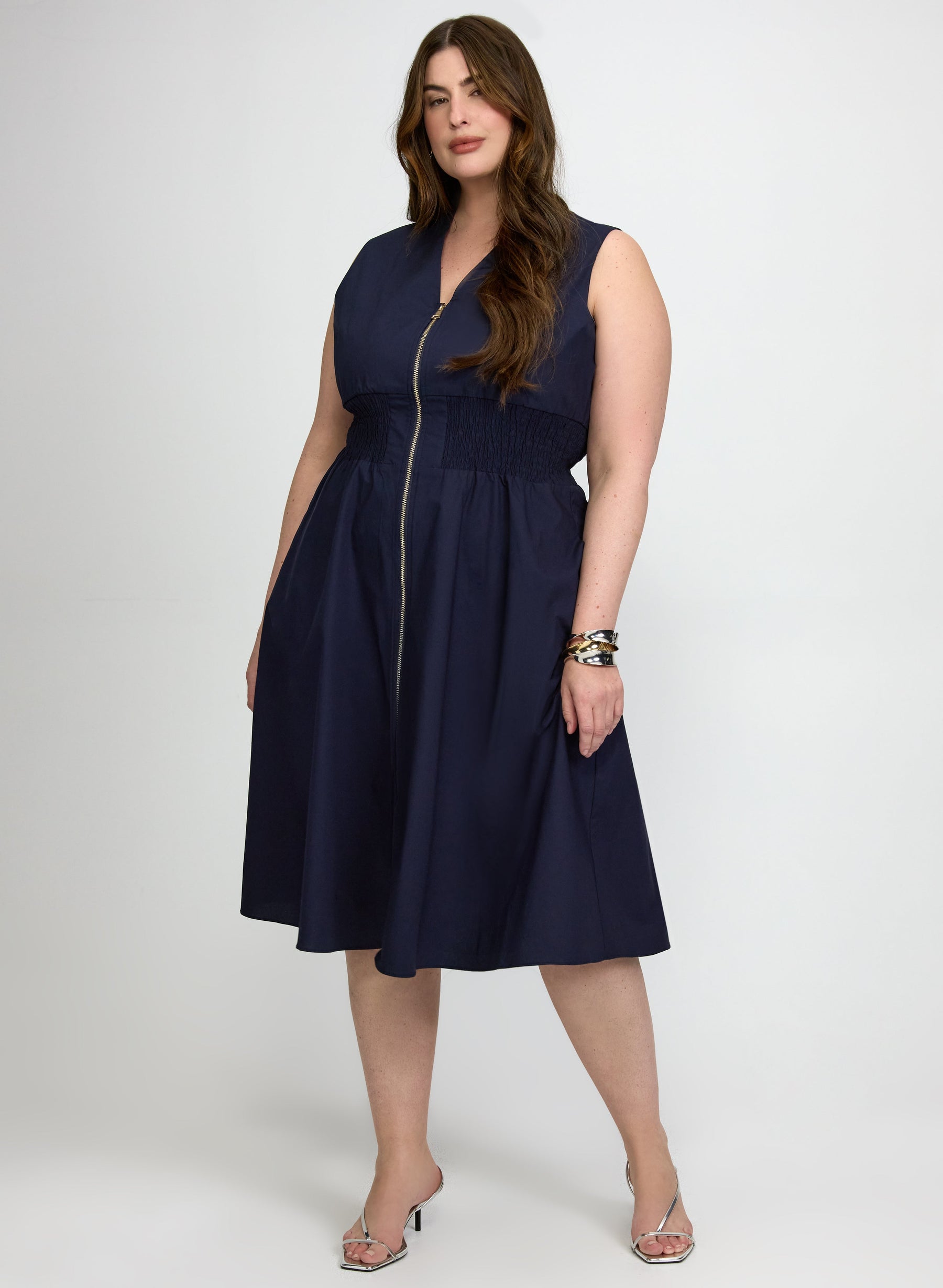 Zip Fit & Flare Dress