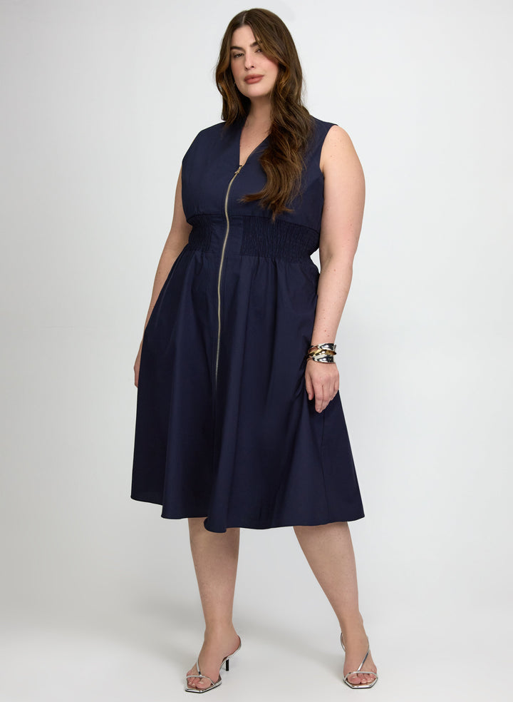 Zip Fit & Flare Dress