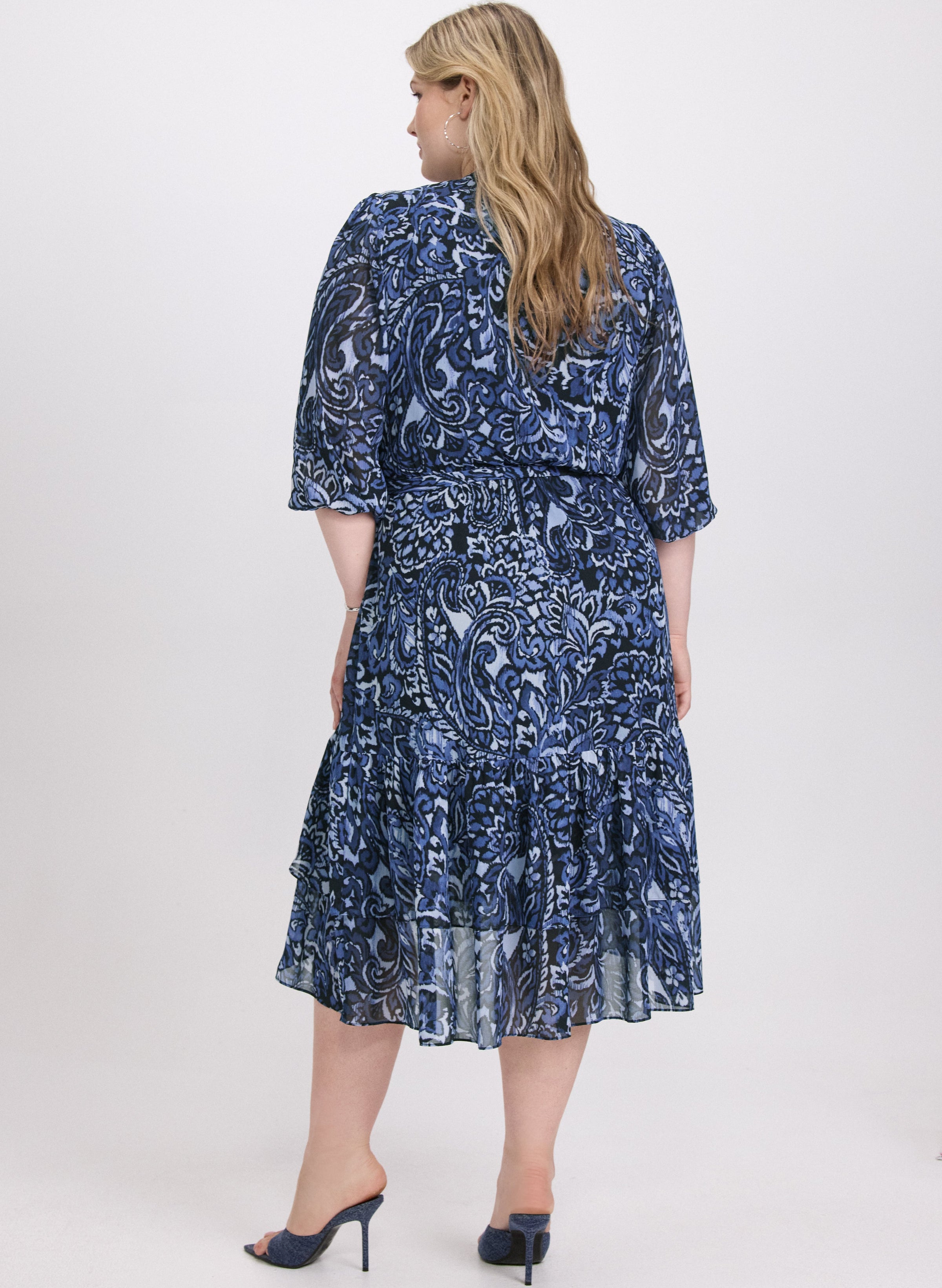 Tiered Paisley Dress
