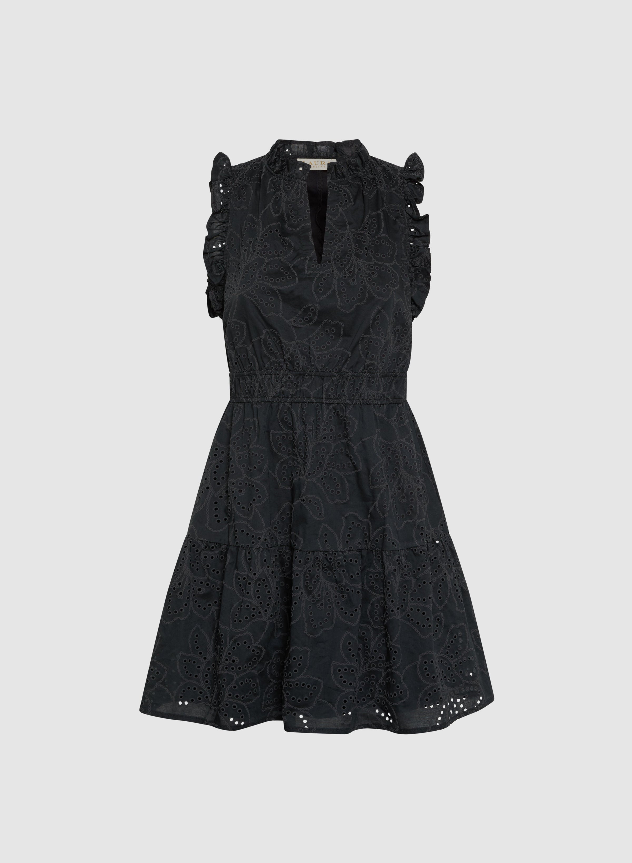 Sketched Floral Eyelet Dress
