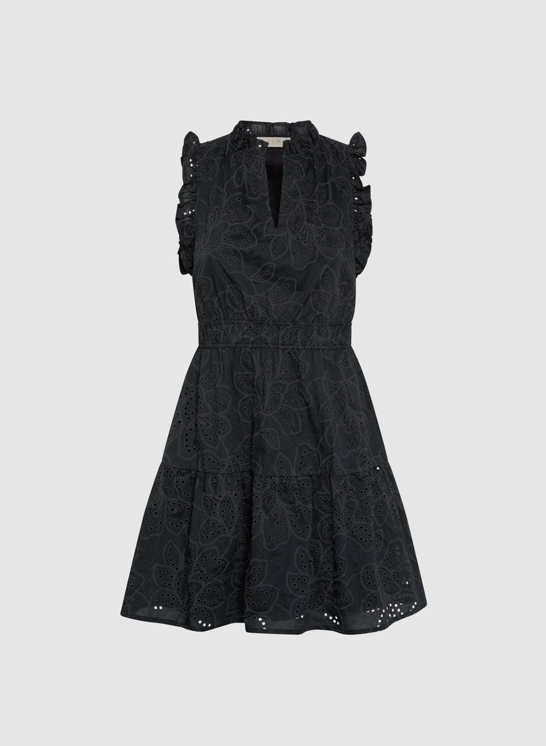 Sketched Floral Eyelet Dress