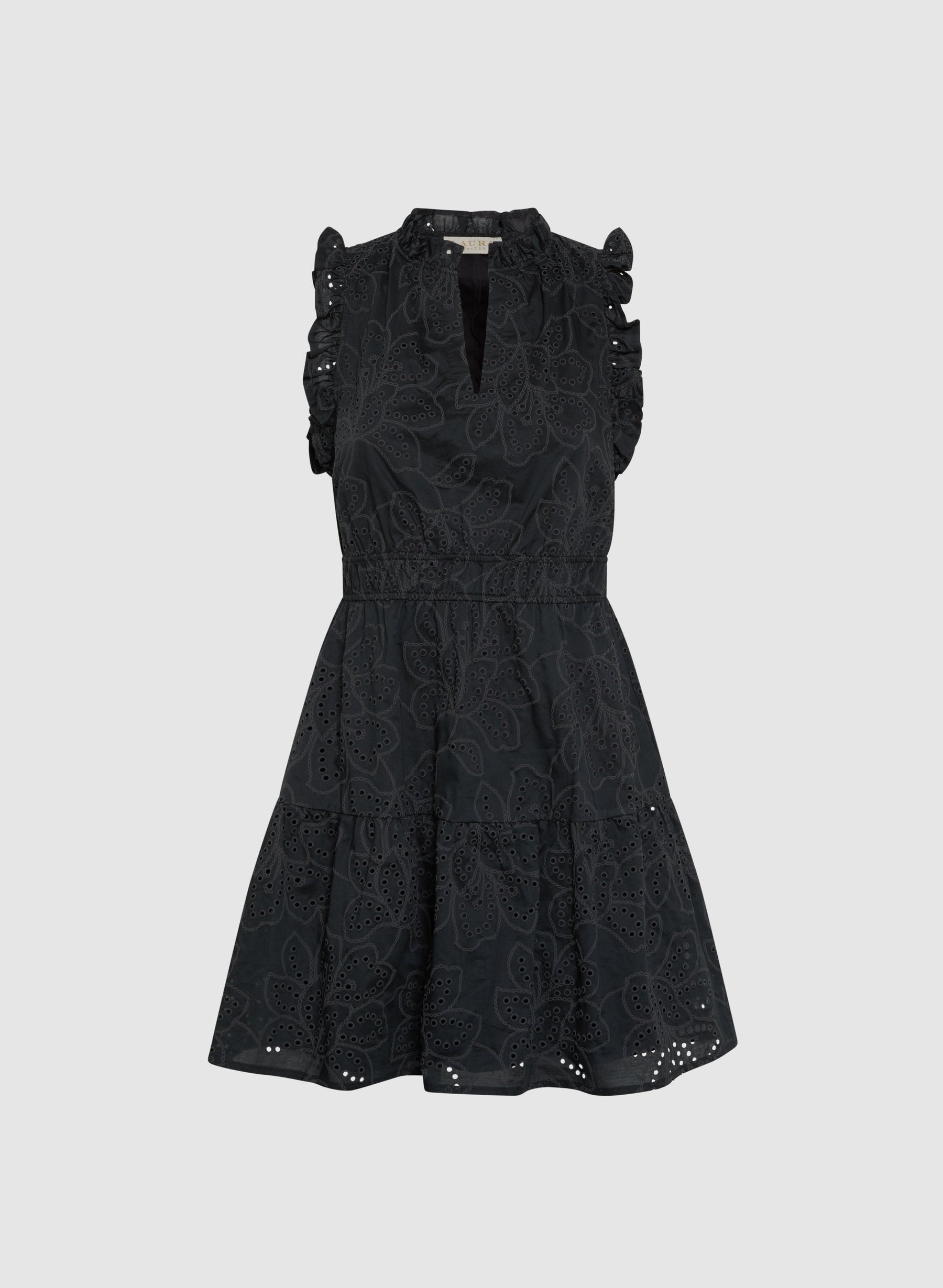 Sketched Floral Eyelet Dress