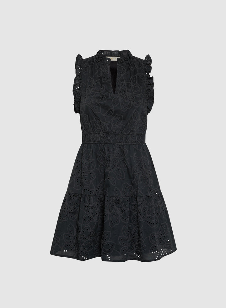 Sketched Floral Eyelet Dress