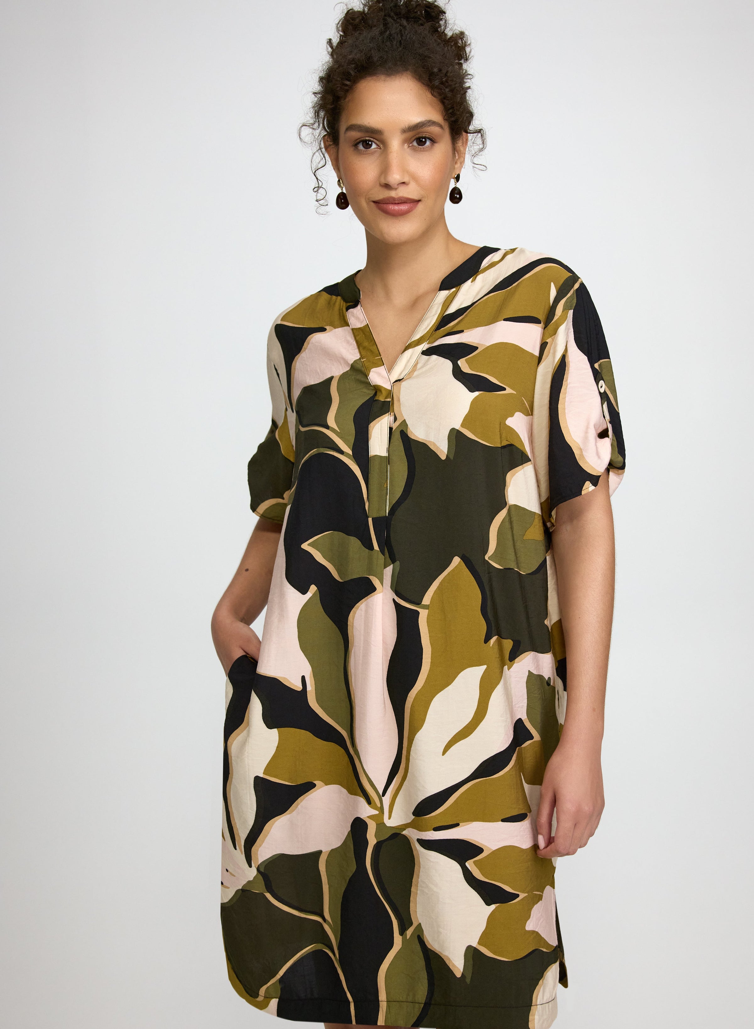 Leaf Print Dress