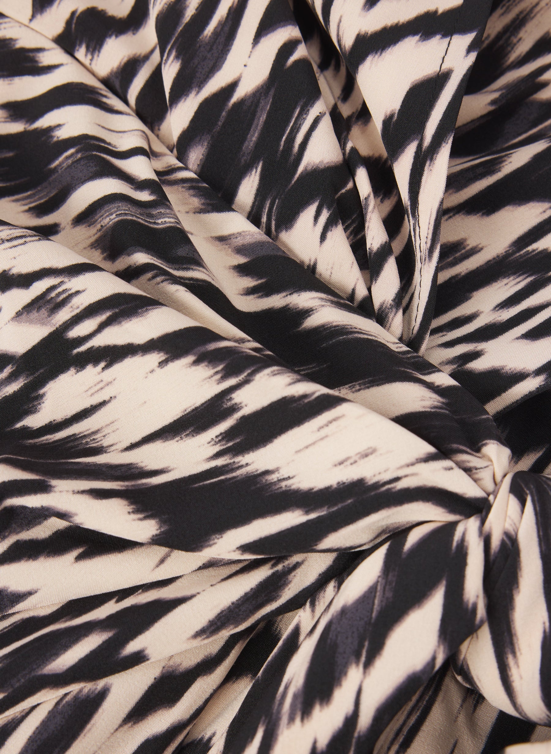 Abstract Tie-Waist Dress