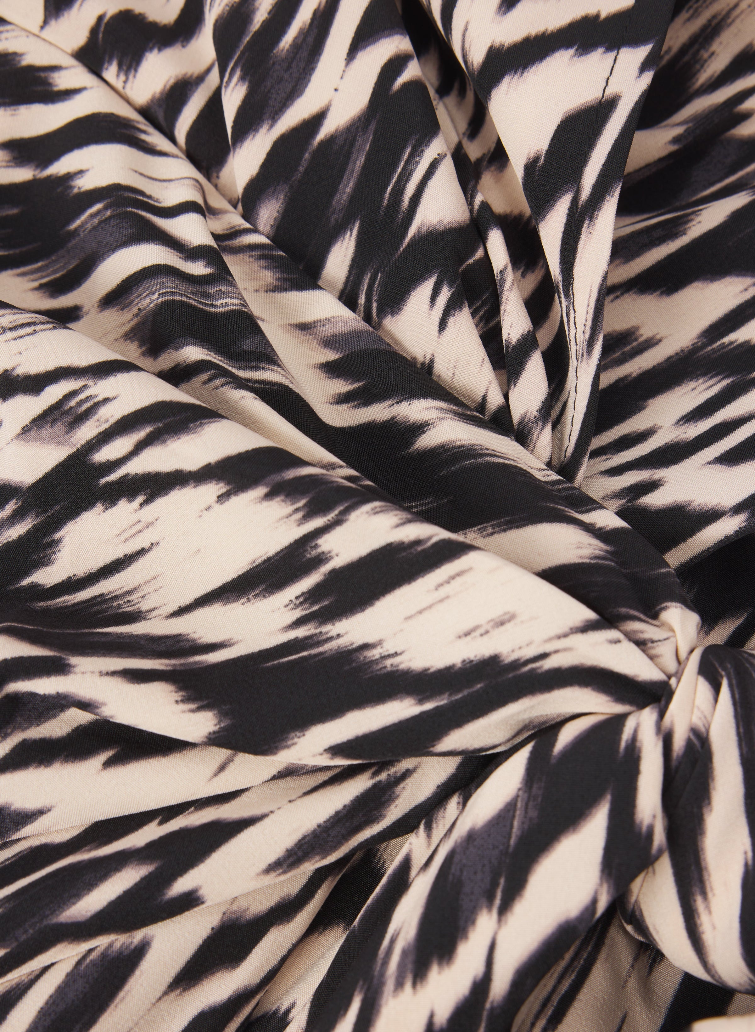 Abstract Tie-Waist Dress