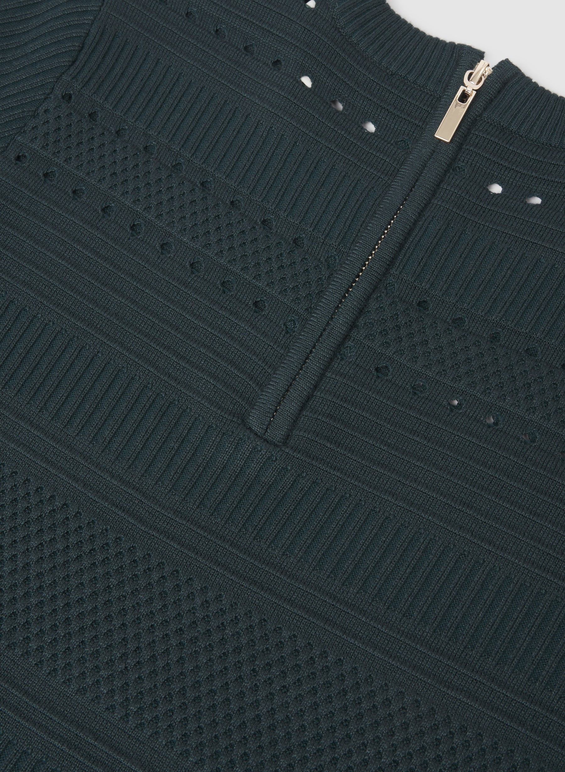 Pointelle Detail Knit Dress