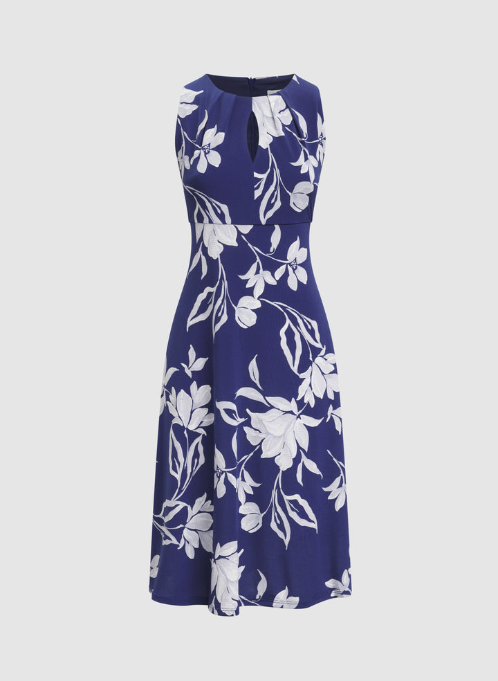 Floral Jersey Midi Dress