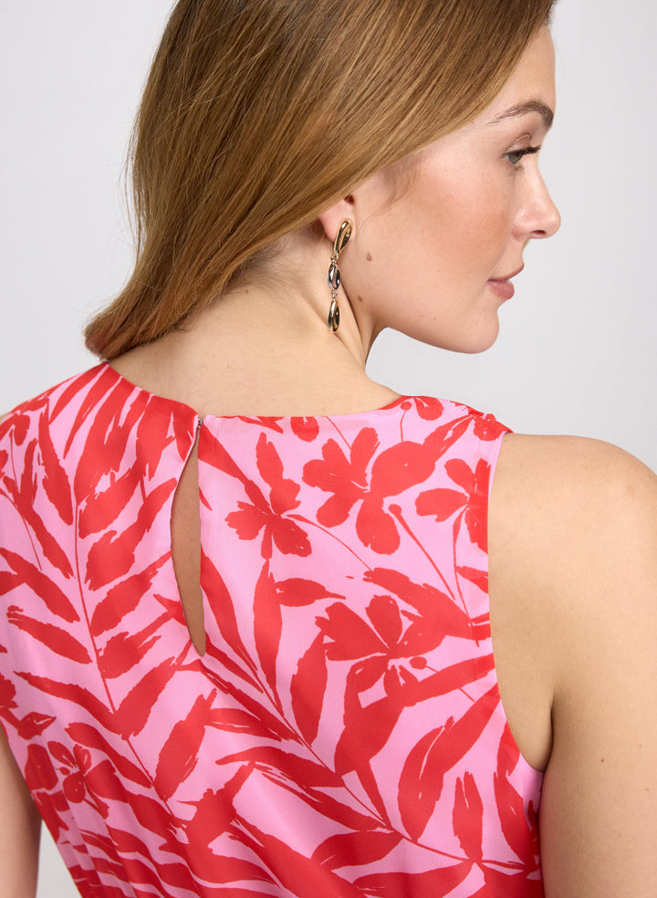 Tiered Floral Print Dress