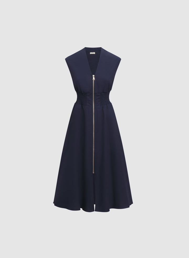 Zip Fit & Flare Dress